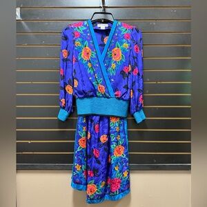 Vintage Lauren Alexandra Petites 2-Piece Silk Dress Set – Made in Korea